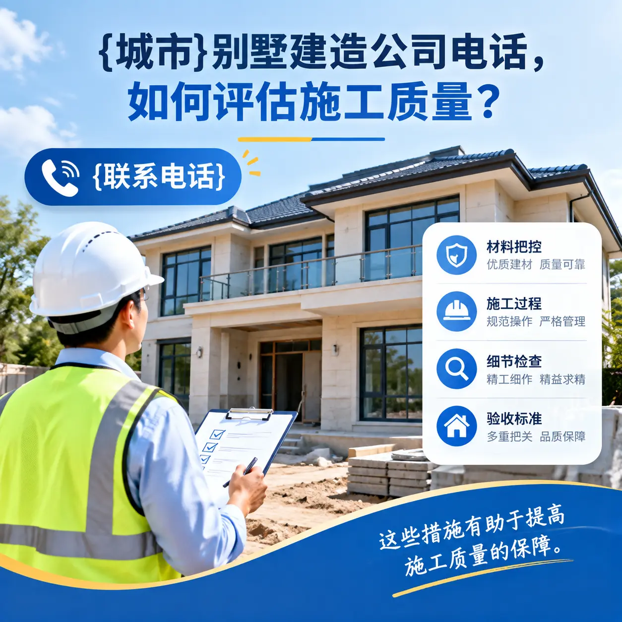 凤冈别墅建造公司电话,如何评估施工质量?